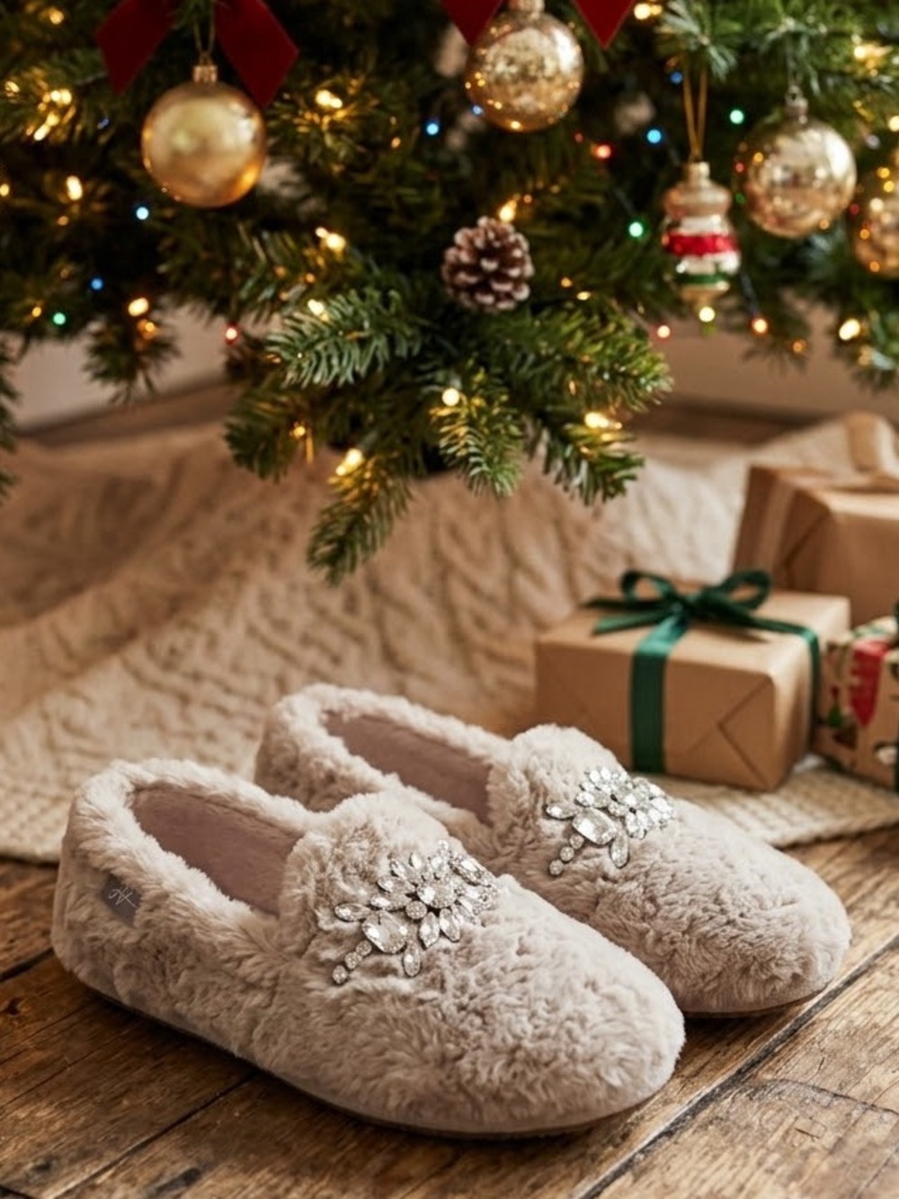 Free People Slumber Party Faux Shearling Slippers